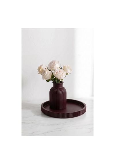 Senfoni Vazo Dekoratif Set - Modern Minimalist Estetik Tasarım Dekoratif Set - Pilli Mum, Mumluk Ve Tepsi Dahil Ev Ofis Salon Dekorasyonu İçin Şık Kompozisyon - Ahenk Tasarım Bordo Senfoni Vazo Dekoratif Set - Modern Minimalist Estetik Tasarım Dekoratif Set - Pilli Mum, Mumluk Ve Tepsi Dahil Ev Ofis Salon Dekorasyonu İçin Şık Kompozisyon - Ahenk Tasarım Bordo