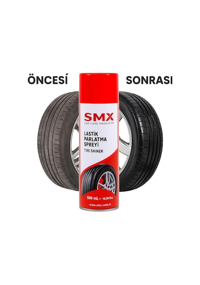 Smx Lastik Parlatma Spreyi 500 Ml Parlak Görünüm, Yağ Ve Kire Dayanıklı Formül