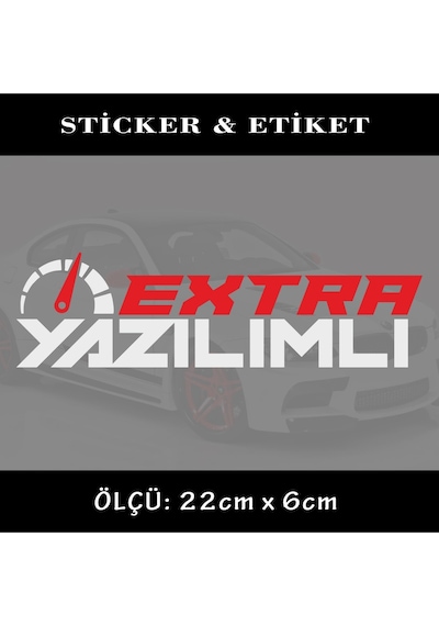 yazılım oto sticker ön arka cam yazısı - tuning modifiye etiket