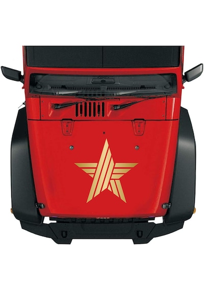 Çubuk Desenli Yıldız Sticker - Araba Oto Motosiklet Karavan Cam Sticker - 00059 20x20 Cm