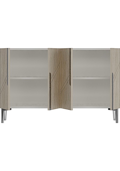 Ka1228bts Evva Konsol Ve Tv Sehpası Beyaz-traverten-silver 120cm