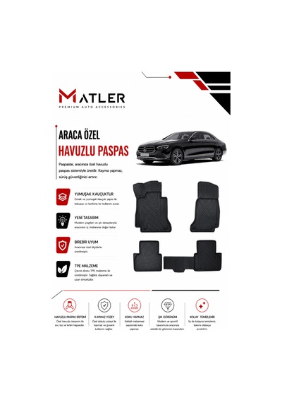 Mercedes E Serisi W213 2017 Model 4d Ekstra Havuzlu Paspas