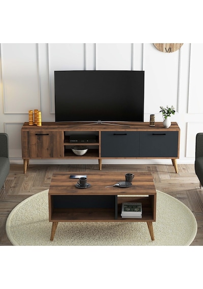 Set 1581-2070 Exxen 180 Cm Tv Ünitesi + Exxen Orta Sehpa - Hat-antrasit Rengi Set 1581-2070 Exxen 180 Cm Tv Ünitesi + Exxen Orta Sehpa - Hat-antrasit Rengi