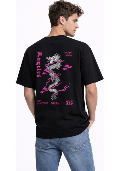 Nevermınd Sevgili Kombini Dragon Baskılı Çift Tişört Oversize Unisex Street Partner Kombin Seti Siyah Siyah Nevermınd Sevgili Kombini Dragon Baskılı Çift Tişört Oversize Unisex Street Partner Kombin Seti Siyah Siyah