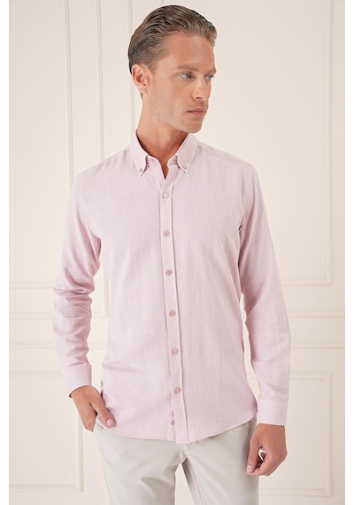 Efor Slim Fit Düğmeli Yaka %100 Pamuk Klasik Pudra Gömlek Gk 723 Pudra Efor Slim Fit Düğmeli Yaka %100 Pamuk Klasik Pudra Gömlek Gk 723 Pudra