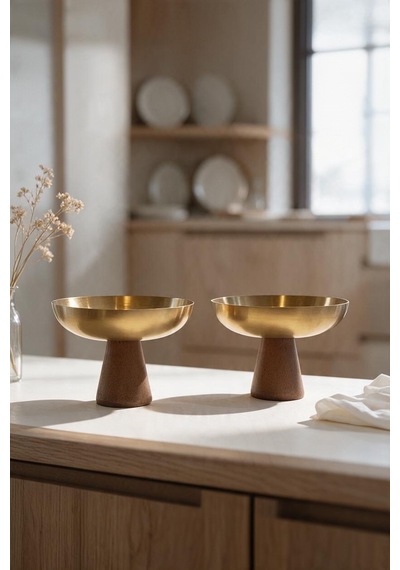 Akayev Aurea Gold 2li 12 Cm Akasya Ayaklı Dondurmalık, İkramlık,çerezlik Ve Sunumluk Çok Renkli