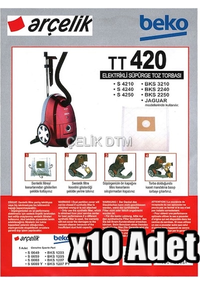 Beko Uyumlu Bks 2240 C Bez Toz Torbası(10 Adet)