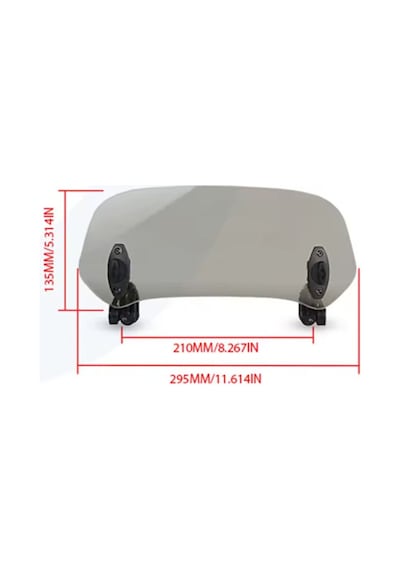Gogo Deflektör Çift Bağlantılı Rüzgar Saptırıcı Füme Siperlik Cam Uzatma Siyah Bağlantı 295x135mm