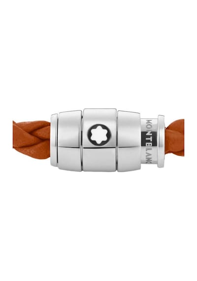Montblanc Meisterstück Steel 3-ring Pas Rengi Deri Bileklik 13406 Kahverengi