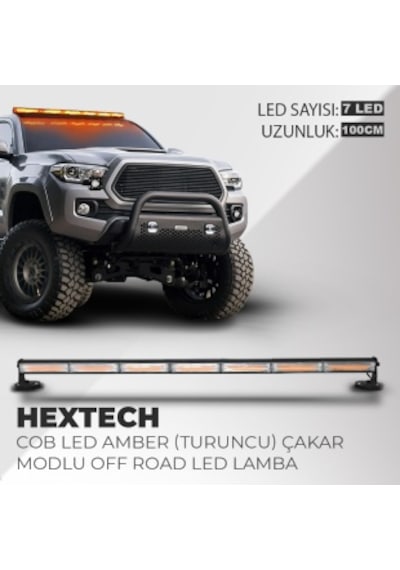 Hextech 70w Turuncu 100cm 17 Farklı Yanış Modlu 7 Cob Led Off Roa