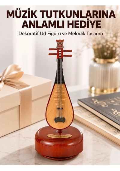 Hepsi Enstrüman Figürlü Melodi Çalan Dekoratif Müzik Kutusu Najmaddin