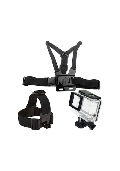 Gopro Hero 7 Su Geçirmez Kılıf 6 Parça Göğüs Kemeri Ve Kafa Bandı