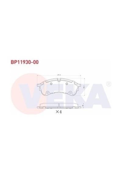 Veka Bp11930-00 Fren Balata On Volkswagen Crafter Sy Sz 2.0