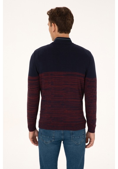 U.S. Polo Assn. Erkek Slim Fit Bisiklet Yaka Lacivert Kazak 50314970-VR033