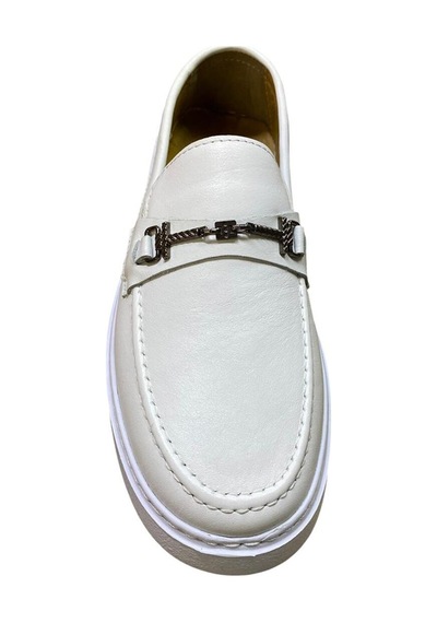 Moon Shoes Erkek Düz Taban Hakiki Deri Nubuk Cilt Günlük Ayakkabı Beyaz - 879595125 Beyaz