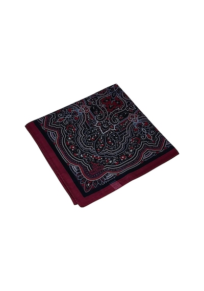 Mim Eşarp Mısırlı Eşarpları Büyük Boy Etnik Desenli Eşarp 120x120 Cm Bordo