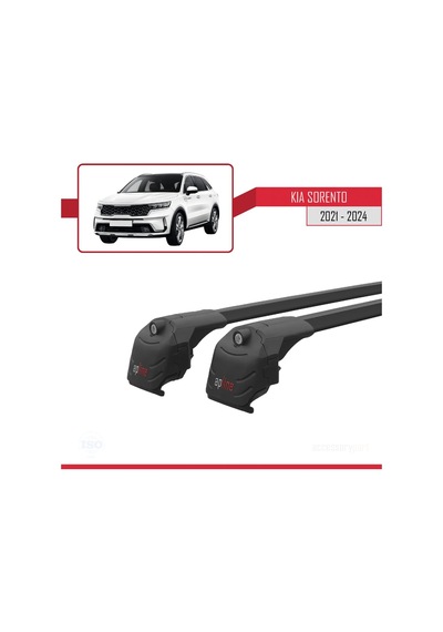 Kia Sorento Mq4 2021 Ve Sonrası Arası İle Uyumlu Ace-2 Ara Atkı Tavan Barı Siyah