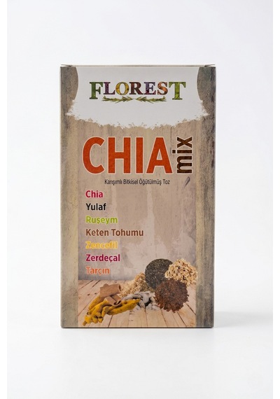 Chia Mix Karışımlı Bitkisel Toz 200 Gr Chia Yulaf Ruşeym Keten Tohumu Zencefil Tarçın - 890439636