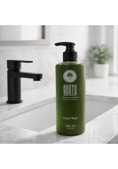 Roots Aromatherapy Okaliptüs Çayı Özlü Sıvı El Sabunu 380 Ml Ferahlatıcı & Nemlendirici El Yıkama Jeli
