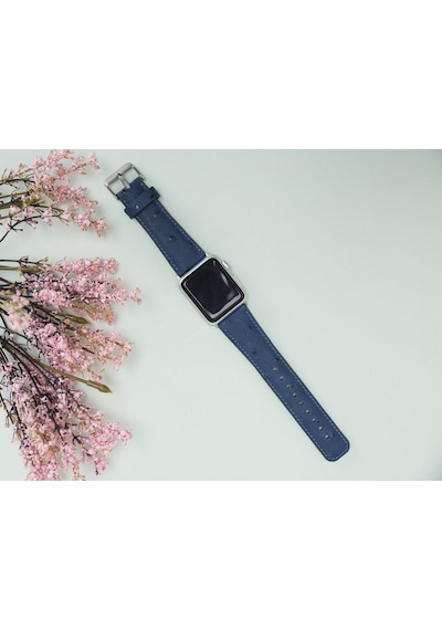 Bouletta Apple Uyumlu  Watch Deri Kordon 38-40-41 MM Mavi (443083611)