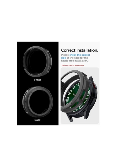 Galaxy Watch 6 Classic 43mm İle Uyumlu Kılıf Liquid Air Matte Black - Acs06395 Çok Renkli