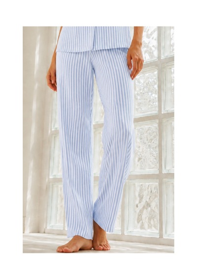 Fit Women Kadın Genç Loose İpliği Boyalı Mavi Pijama Takımı