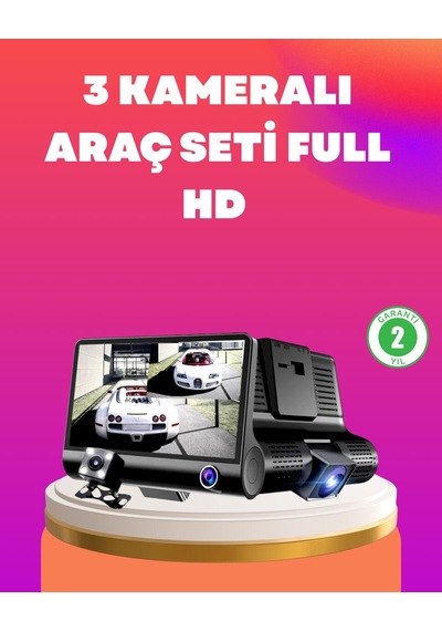 Çift Ve Üçlü Lens Seçeneği İle Tüm Açılardan Kayıt Yapan Araç Kamerası 73036541