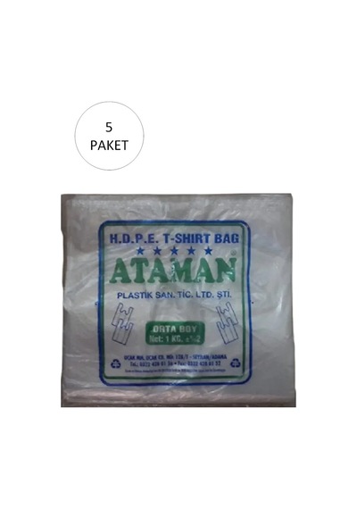 Jenerik Kalın Şeffaf Atlet Poşet Orta Boy 27x47 Cm 1 Kg 5 Paket-takriben 725 Adet