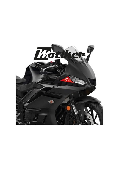 Yamaha Yzf R25 Far Yanı Türk Bayrağı Tasarımı Sticker Etiket Modeli