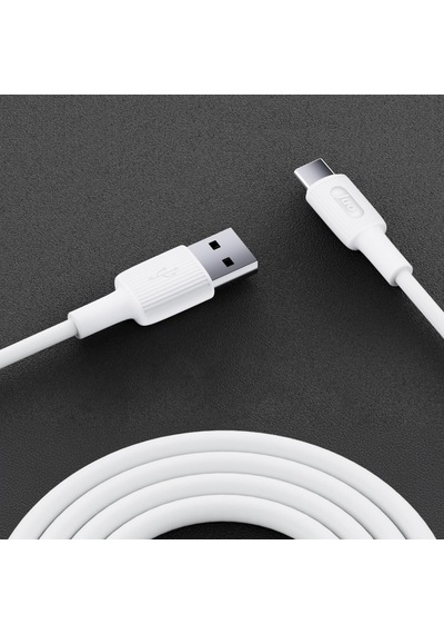 12w Usb-a To Type-c Silikon Hızlı Şarj Ve Data Kablosu Beyaz 2 Metre Standart