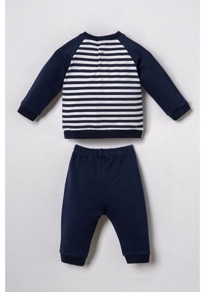 U.S. Polo Assn. Erkek Bebek Stripes Lacivert Uzun Kol Pijama Takım Usb3164-c-v1 Usb3164-c-v1