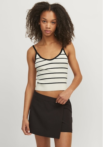 Jack & Jones Kadın Askili Çizgili Bluz - Esther 12255237 Vanilla Ice Bej
