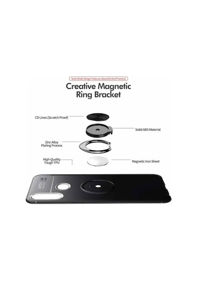Apple Uyumlu iPhone 8 Plus Kilif Yüzüklü Tam Korumali Silikon Kapak 412599868
