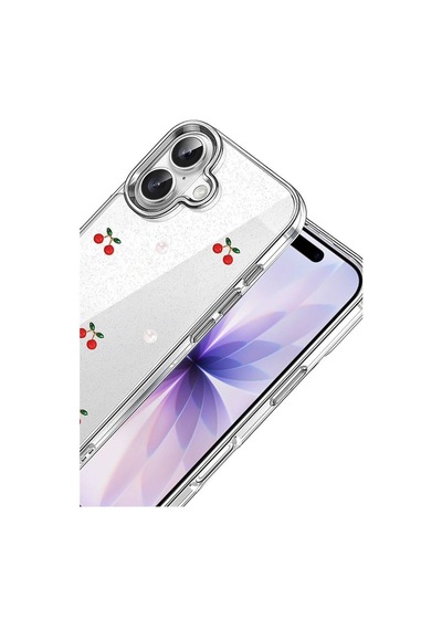 Apple iPhone Uyumlu 17 Fiyonk Desenli Kapak - Desen 9 Evimdeyokyok Şeffaf