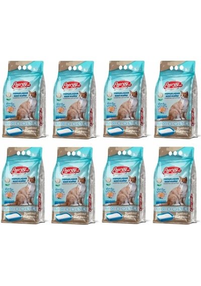 Energy Marsilya Sabunu Kokulu İnce Taneli Topaklaşan Bentonit Kedi Kumu 8 x 5 L