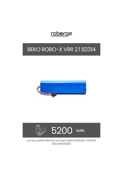 Beko Robo-x Vrr 2.1 82314 Robot Süpürge Uyumlu Batarya 5200 Mah - Muadil Ürün
