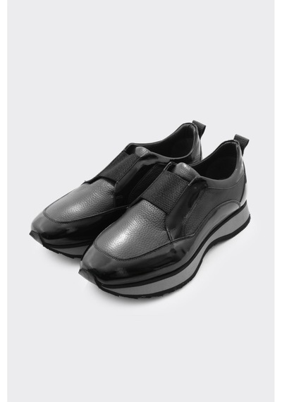 Derinet Hakiki Deri Lastik Bağcıklı Erkek Sneaker S.rugan S.rugan