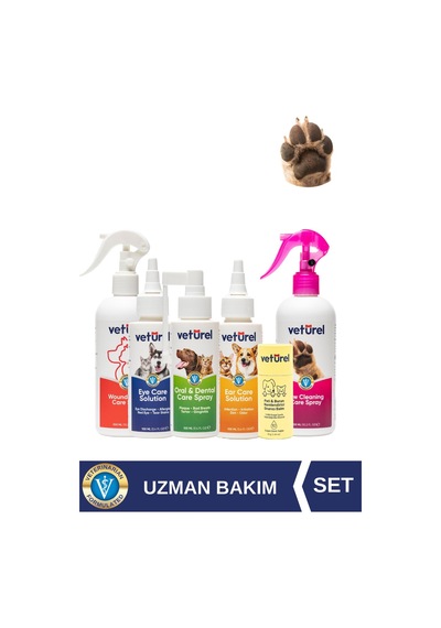 Veturel Köpek Kedi Pati Onarıcı Balm 40gr Ağız Kokusu Kulak Uyuzu Gözyaşı Lekesi Deri Tahriş Bakım Set