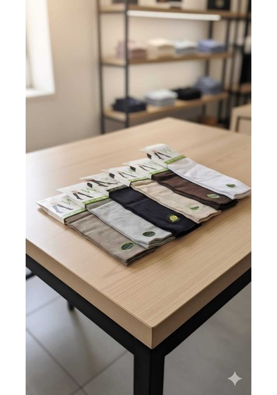Bambu Dizaltı Çorap 6'lı Paket Beyaz