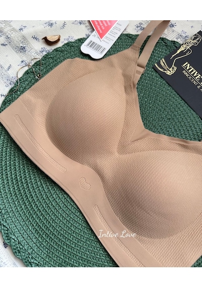 Intive Pureform Balensiz Dikişsiz Kopçasız Dokulu Seamless Bralet Koyu Bej