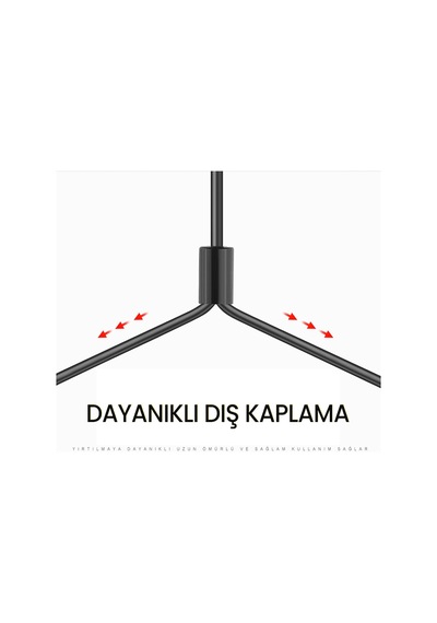 3.5mm Aux To 2 Rca Ses Kablosu 1 Metre Belirtilmemiş