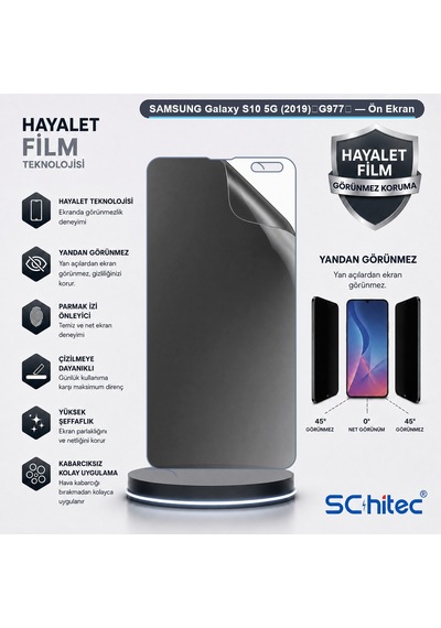 Samsung Galaxy S10 5g 2019 G977 Uyumlu Ön Yüzey Hayalet Privacy Hidrojel Ekran Koruyucu 71741148