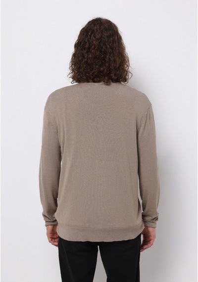 Colin's Colins Regular Fit Yuvarlak Yaka Jakarlı Erkek Bej Kazak Cl1076884 Q1.v1 Beı Bej