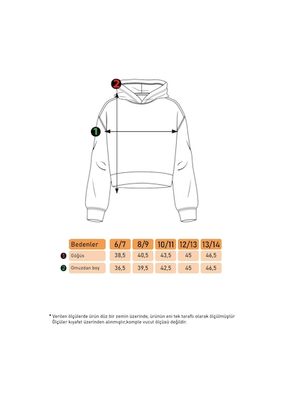 Toontoy Kız Çocuk Kapüşonlu Kadife Sweatshirt Mavi