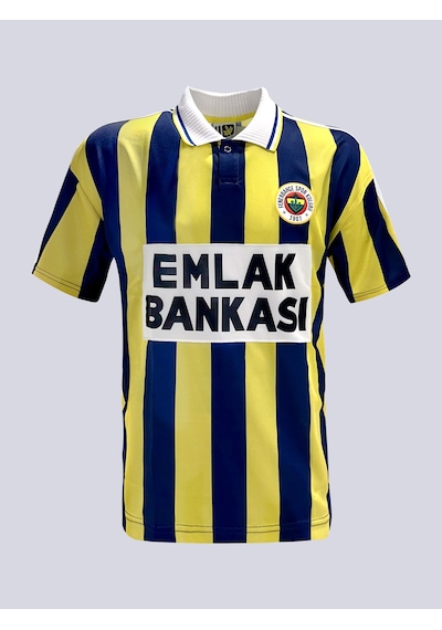 Fenerbahçe Retro Çubuklu Forma 95/96 Sarı-lacıvert