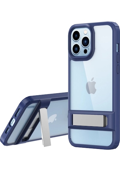 Ilkeshop Newface Apple iPhone Uyumlu 13 Pro Max Kılıf Rolet Stand Kapak - Lacivert