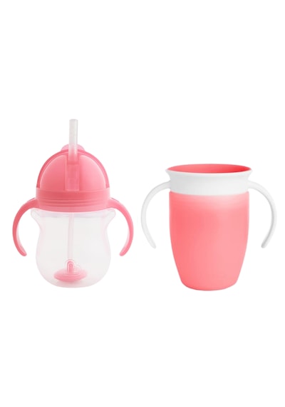 Munchkin Tıklama Kilitli Uçlu Alıştırma Bardağı 6ay+,207ml,pembe Pembe