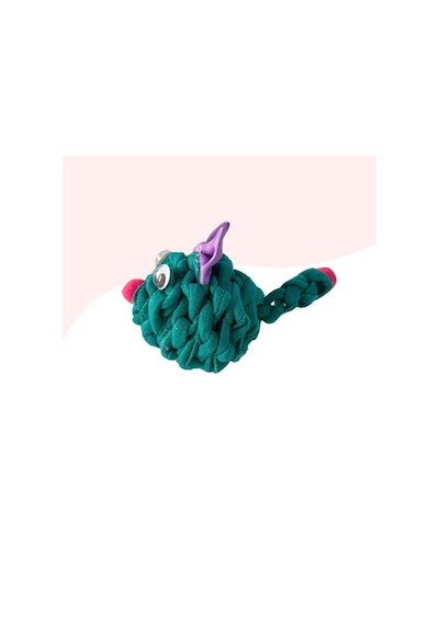 Çıngıraklı Örme Kedi Oyuncağı 9cm Yeşil