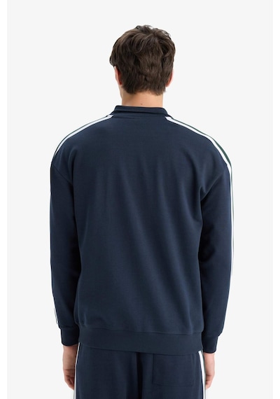 Defacto Nefes Alabilen Boxy Fit Sweatshirt F0106AX25AU Lacivert