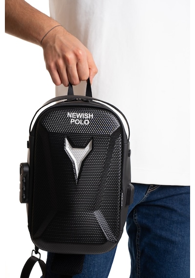 Newish Polo Erkek Şifreli Kilitli Su Geçirmez Sling Bag 404 Çapraz Omuz Ve Sırt Çantası - New404 Siyah - Beyaz Newish Polo Erkek Şifreli Kilitli Su Geçirmez Sling Bag 404 Çapraz Omuz Ve Sırt Çantası - New404 Siyah - Beyaz